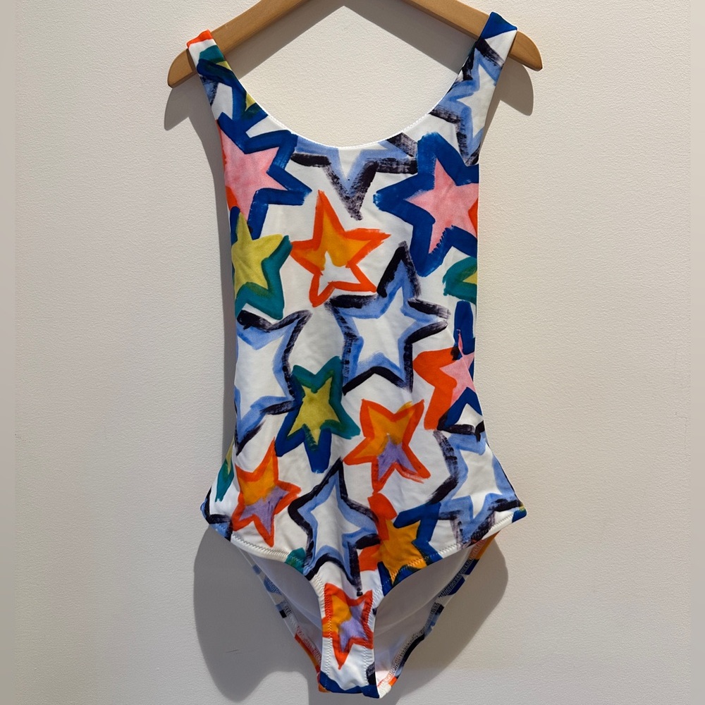 Milly Minis NWT One Piece Cross Back Stars Swimsuit size 12(girls)